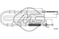 ТРОС РУЧНИКА FIAT DOBLO (152) MAXI PANORAMA/COMBI LWB ALL DX/SX-RH/LH