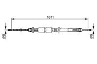 1 987 477 521_!трос ручника л.+п. Ford Mondeo all