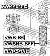 Отбойник vw golf v/vi/jetta iii/iv