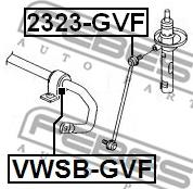 FEBEST VWSB-GVF Втулка стабилизатора VW PASSAT 11-/TIGUAN 07- пер.подв.