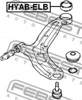 FEBEST HYAB-ELB Сайлентблок рычага HYUNDAI ELANTRA 00-06/i30/KIA CEED/CERATO II пер.подв.