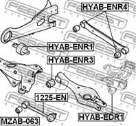 FEBEST HYAB-ENR3 HYAB-ENR3 Сайлентблок рычага HYUNDAI ELANTRA/I30/KIA CEED 06- зад.подв.