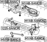 FEBEST HYAB-SANC2 Сайлентблок рычага HYUNDAI SANTA FE 06-/KIA SORENTO 09- зад.подв.