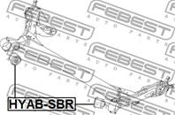 FEBEST HYAB-SBR Сайлентблок задней балки KIA RIO/HYUNDAI SOLARIS 10-