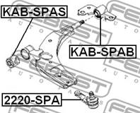 FEBEST KAB-SPAS Сайлентблок рычага KIA SPECTRA/SEPHIA II/SHUMA II передн.подв. пер.