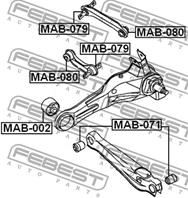 FEBEST MAB-002 Сайлентблок рычага BMW 5(E60)/X5(E53) зад.подв.