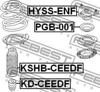 FEBEST KSHB-CEEDF Пыльник амортизатора KIA CEED 06- пер.