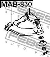 С/блок верхнего рычага MITSUBISHI PAJERO 82&gt/PAJERO SPORT 2 шт.на ррычаг / 4 на а/м.