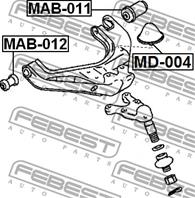 FEBEST MD-004 Отбойник пер. подв. MITSUBISHI PAJERO/L200/L400 91-04