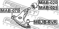 FEBEST MAB-021 Сайлентблок рычага нижнего переднего  левый