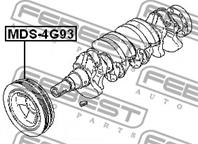 ~шкив коленвала 4g93 (mitsubishi lancer cs 2000-2009) febest