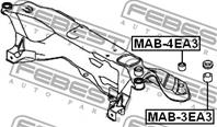 FEBEST MAB-4EA3 Сайлентблок подрамника MITSUBISHI GALANT 96-03