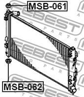 FEBEST MSB-062 Опора радиатора MITSUBISHI LANCER 00-/OUTLANDER 06-12