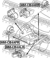 FEBEST MM-CB4ARR Опора двигателя MITSUBISHI CARISMA 95-03 зад.AT
