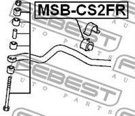FEBEST MSB-CS2FR Втулка стабилизатора MITSUBISHI LANCER 00-09 22мм пер.