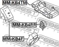 Опора кпп mm-kb4tm