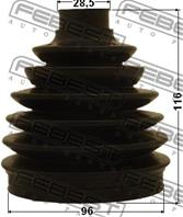 Комплект пыльника ШРУСа HYUNDAI TUCSON 2004-2010 (96X116X28.5)