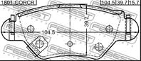 Колодки задние opel astra g 1998-2005 1801-corcr