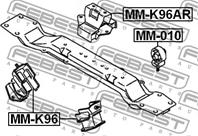 MM-K96AR_подушка двигателя задняя!Mitsubishi Paje
