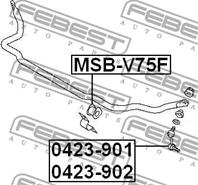 FEBEST MSB-V75F Втулка стабилизатора MITSUBISHI PAJERO 00-06 пер. 30мм