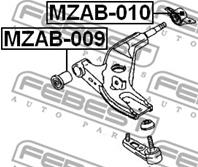 С/блок переднего рычага задний Mazda 323 (BG) 89-94