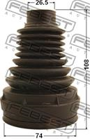 Комплект пыльника ШРУСа MERCEDES BENZ S-CLASS 220 4 MATIC 2002-2005 (74X108X26.5)