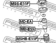 FEBEST MSHB-E55F Пыльник амортизатора MITSUBISHI GALANT 92- передн.
