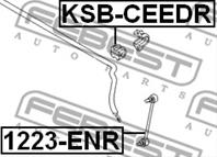 FEBEST KSB-CEEDR Втулка стабилизатора KIA CEED 06-12 15.8мм зад.