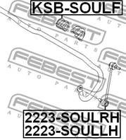 Втулка передн.стаб. Kia Soul 08&gt D21.5