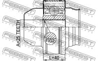 ШРУС карданного вала 25X86