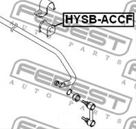 FEBEST HYSB-ACCF Втулка стабилизатора HYUNDAI ACCENT D=18.5 99- пер.подв.