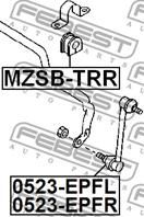 FEBEST MZSB-TRR Втулка стабилизатора MAZDA TRIBUTE 00-07/FORD ESCAPE 00-07 16.3мм задн.
