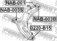 FEBEST NAB-003S Сайлентблок рычага NISSAN ALMERA 00-06 пер.подв.