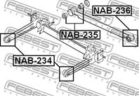 FEBEST NAB-235 Сайлентблок тяги NISSAN TERRANO I WD21 PATHFINDER WD21 86-95 зад.поперечн.