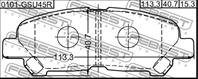 Колодки задние toyota highlander gsu45/gvu48/mhu48 4wd 2007-2013 0101-gsu45r