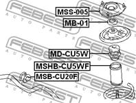FEBEST MD-CU5W Отбойник амортизатора MITSUBISHI LANCER 00-09 пер.