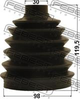 ПЫЛЬНИК ШРУС НАРУЖНЫЙ (98X119.5X30) КОМПЛЕКТ MERCEDES BENZ ML-CLASS 164 2004-2011
