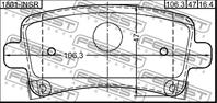 Колодки задние opel insignia 2009- 1801-insr
