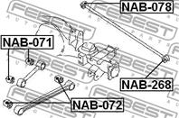 FEBEST NAB-072 Сайлентблок тяги NISSAN PATROL 87-10/TERRANO I/II зад.подв.