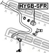 FEBEST HYSB-SFR Втулка стабилизатора HYUNDAI SANTA FE 00-06 14мм зад.