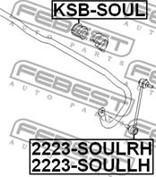 ВТУЛКА ПЕРЕДНЕГО СТАБИЛИЗАТОРА D20 (KIA SOUL 2008-) FEBEST