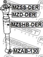 MZSS-DER_опора амортизатора заднего! Ford Fiesta