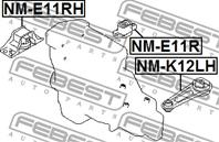 FEBEST NM-E11RH Опора двигателя NISSAN MICRA/NOTE прав. FEBEST NM-E11RH Опора двигателя NISSAN MICRA/NOTE прав.