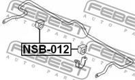 FEBEST NSB-012 Втулка стабилизатора NISSAN SUNNY B14/ALMERA N15 95-00 25.5мм.пер.