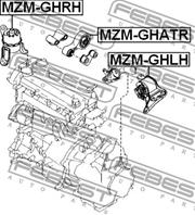 Опора двигат.зад.MAZDA 3 BL 2009-2013