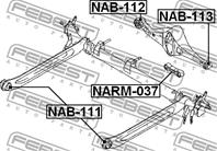 FEBEST NAB-112 Сайлентблок рычага NISSAN PRIMERA 01-07 зад.балки