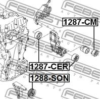 FEBEST 1287-CER Ролик ремня приводного HYUNDAI SONATA NF 08-/SONATA YF 10-/KIA SPORTAGE 10-
