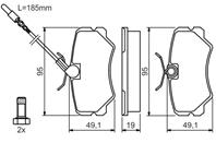 0 986 492 090_=262 02=FDB540=571359B !колодки дисковые п. Peugeot 405 1.4-1.9D