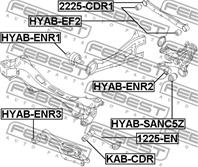 FEBEST KAB-CDR Сайлентблок рычага KIA CEED 06-12/HYUNDAI IX35/TUCSON 09- зад.подв.