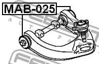 FEBEST MAB-025 Сайлентблок рычага MITSUBISHI L200 96-07 пер.подв.